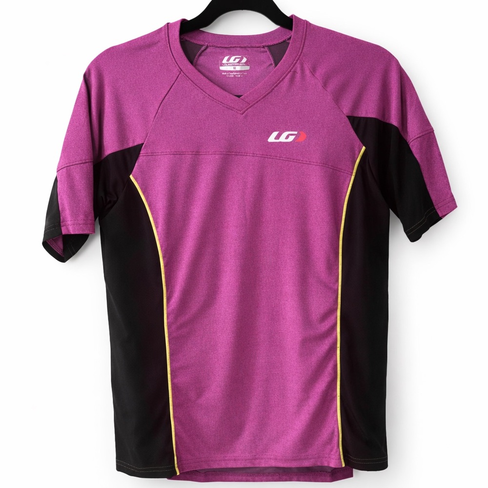 LG Women's Pink and Black Jersey Top for Cycling